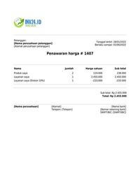 contoh surat penawaran harga