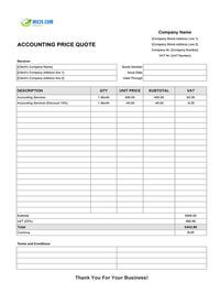 accounting quote template ireland