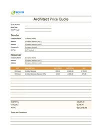 architect quote template ireland