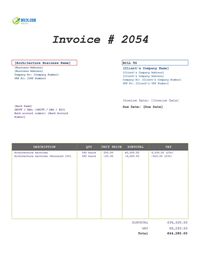 Architecture invoice template ireland Architecture invoice template ireland