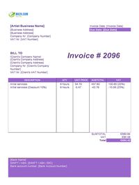 Artist invoice template ireland Artist invoice template ireland