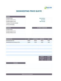 bookkeeping quote template ireland