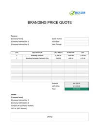 branding quote template ireland