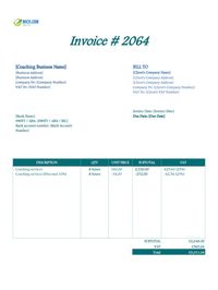 Coaching invoice template ireland Coaching invoice template ireland