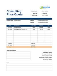 consulting quote template ireland