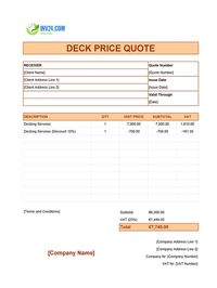 deck quote template ireland