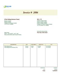Filmmaking invoice template ireland Filmmaking invoice template ireland