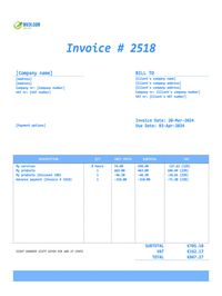 final invoice template Ireland final invoice template Ireland