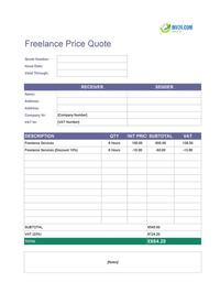 freelance quote template ireland