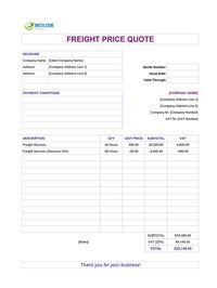 freight quote template ireland
