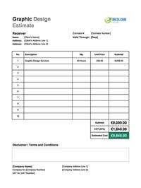 graphic design estimate template ireland graphic design estimate template ireland