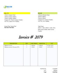 Influencer invoice template ireland Influencer invoice template ireland