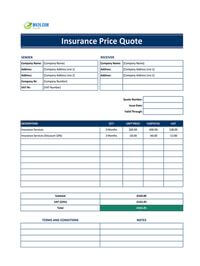 insurance quote template ireland