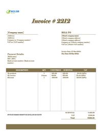 invoice template with bank details Ireland