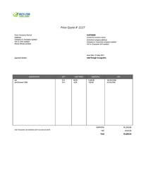 job quote template ireland