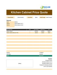 kitchen cabinet quote template ireland