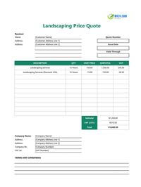 landscaping quote template ireland