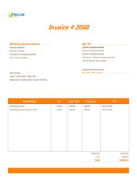 Marketing invoice template ireland Marketing invoice template ireland