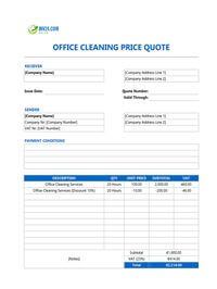 office cleaning quote template ireland