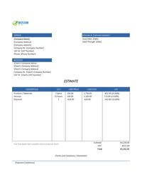 online estimate template ireland online estimate template ireland