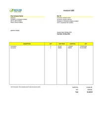 online invoice template ireland