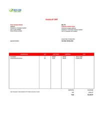professional invoice template ireland