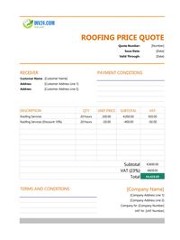 roofing quote template ireland