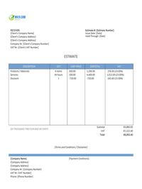 sales estimate template ireland sales estimate template ireland