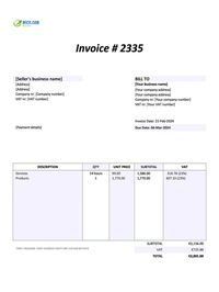 self-billing invoice template Ireland self-billing invoice template Ireland