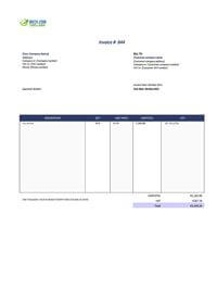 service invoice template ireland