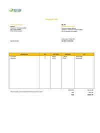 standard invoice template ireland