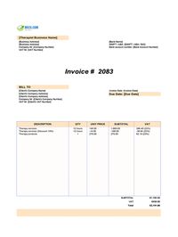 Therapist invoice template ireland Therapist invoice template ireland