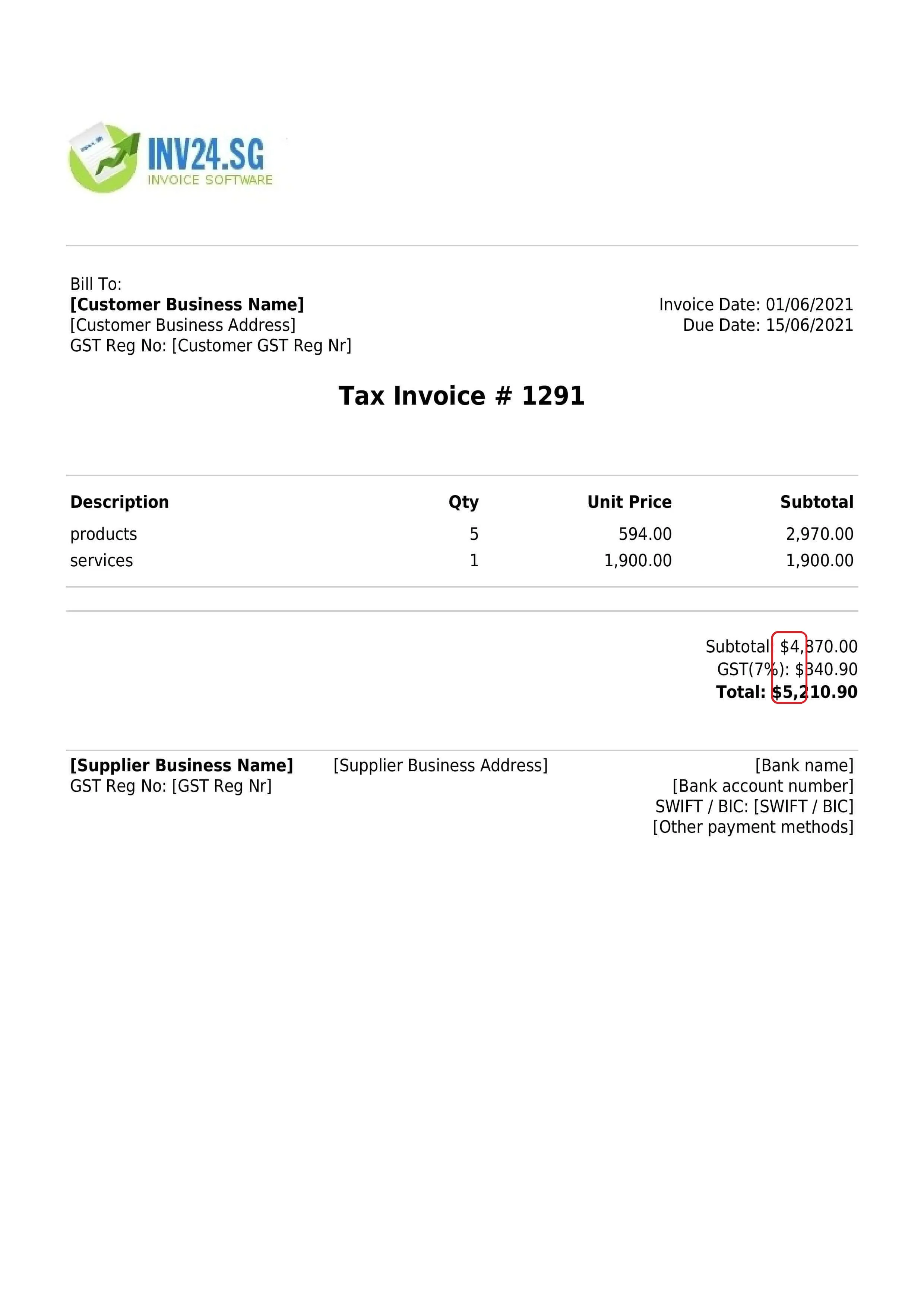invoice currency invoice currency