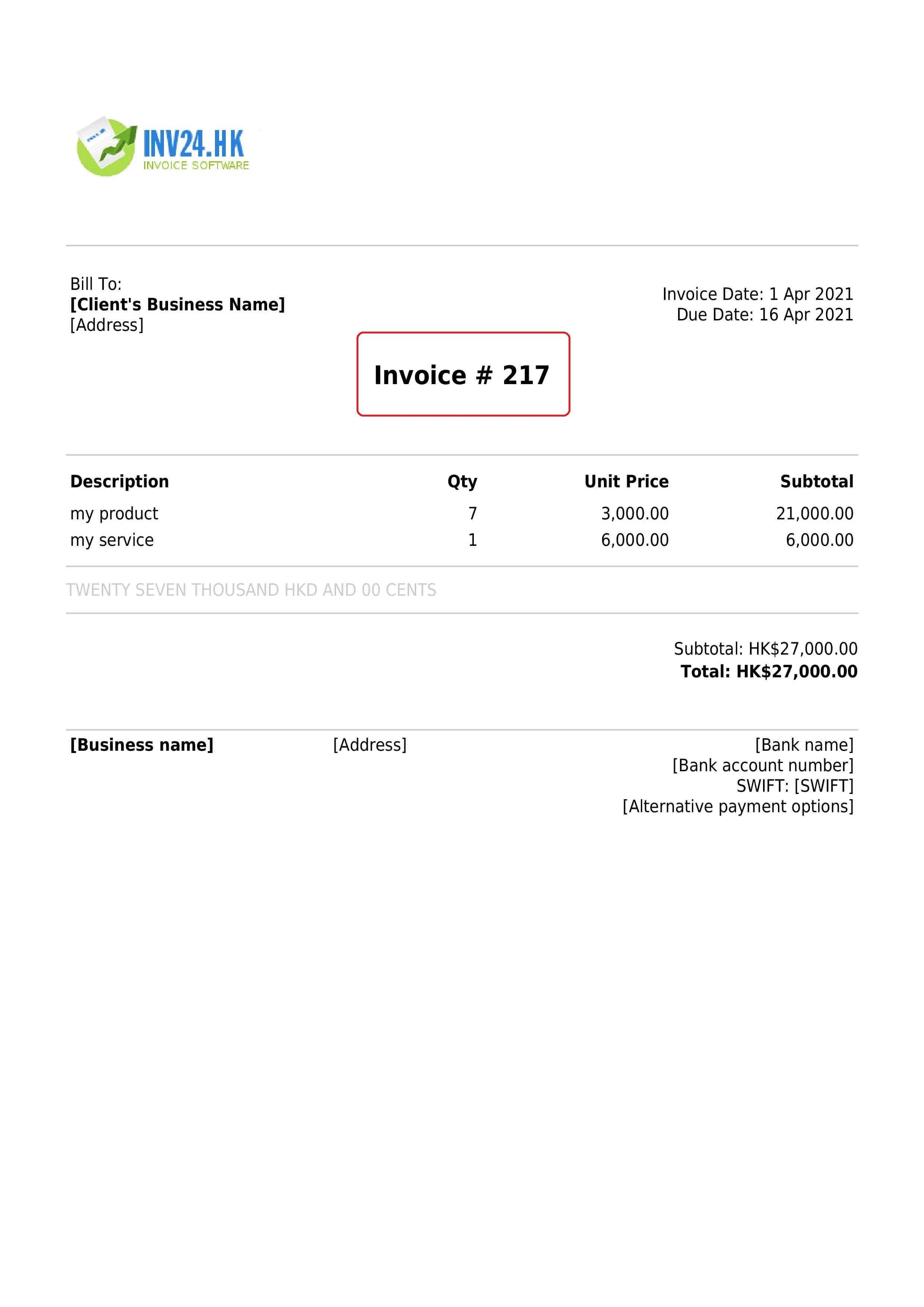 invoice number in Hong Kong invoice number in Hong Kong