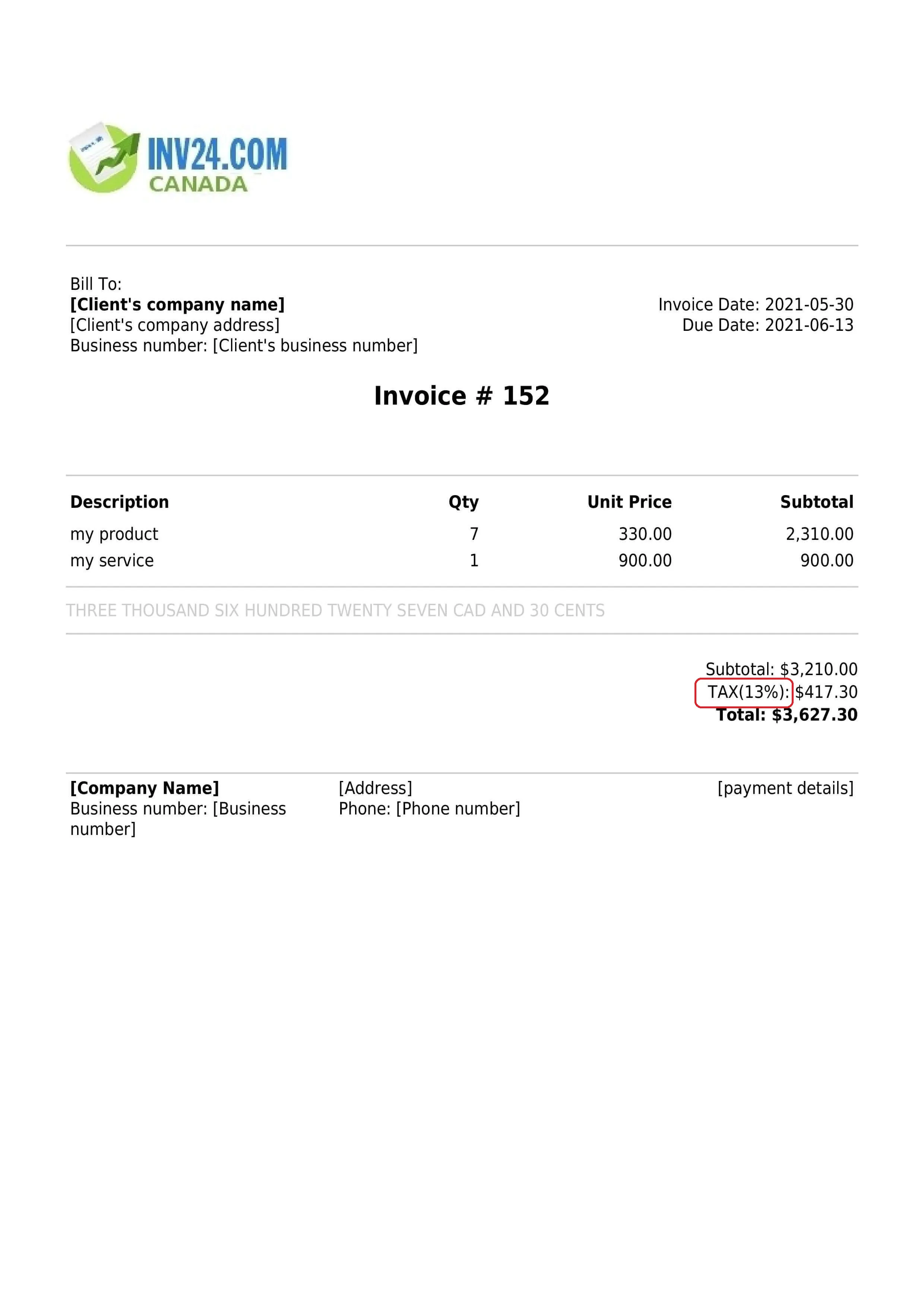 The tax rate(s) applied on the invoice