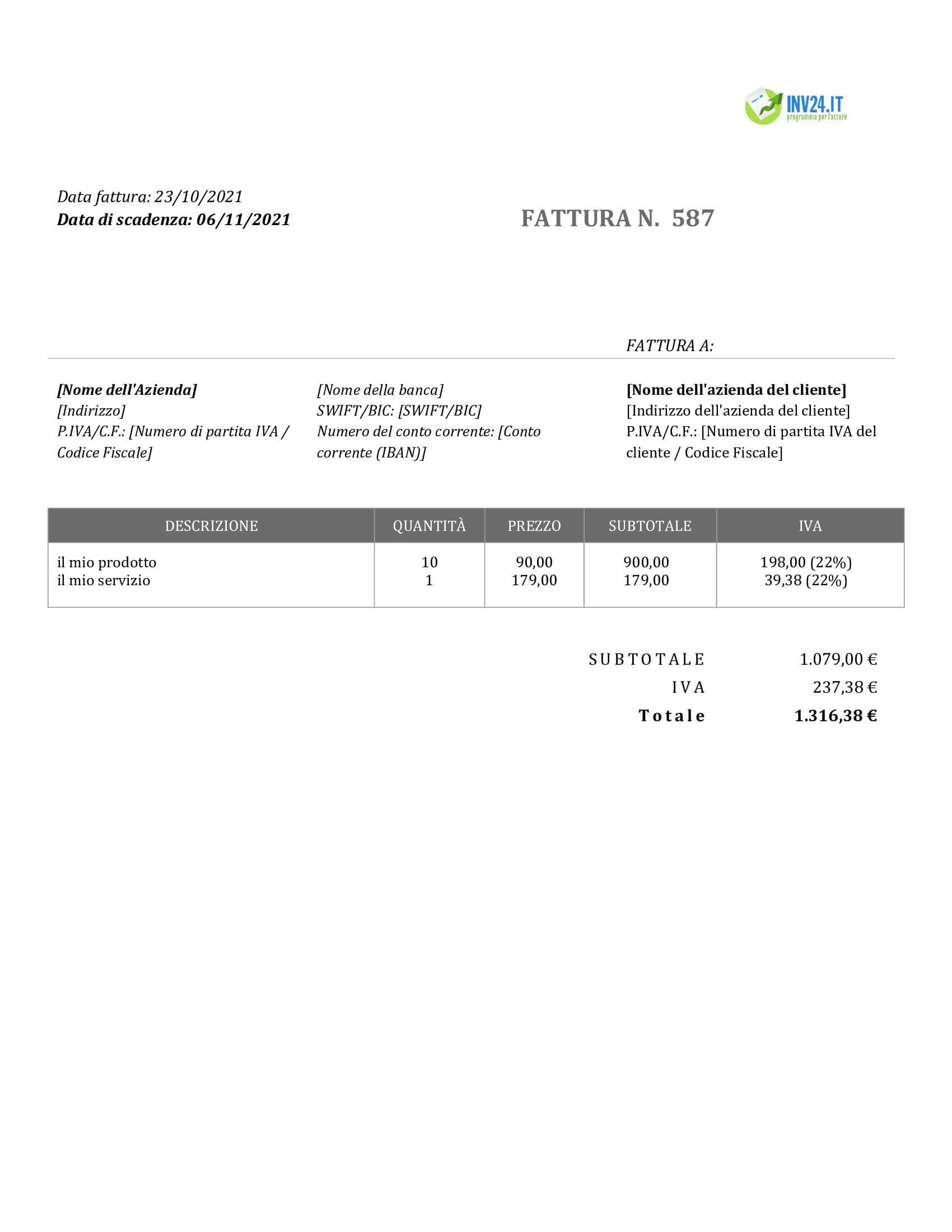 modello fattura vuoto da stampare modello fattura vuoto da stampare