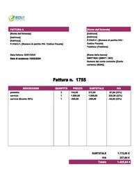 fattura d'acquisto modello fattura d'acquisto modello