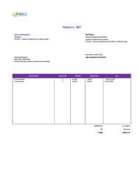 modello fattura Google sheets modello fattura Google sheets