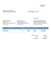 schema fattura schema fattura