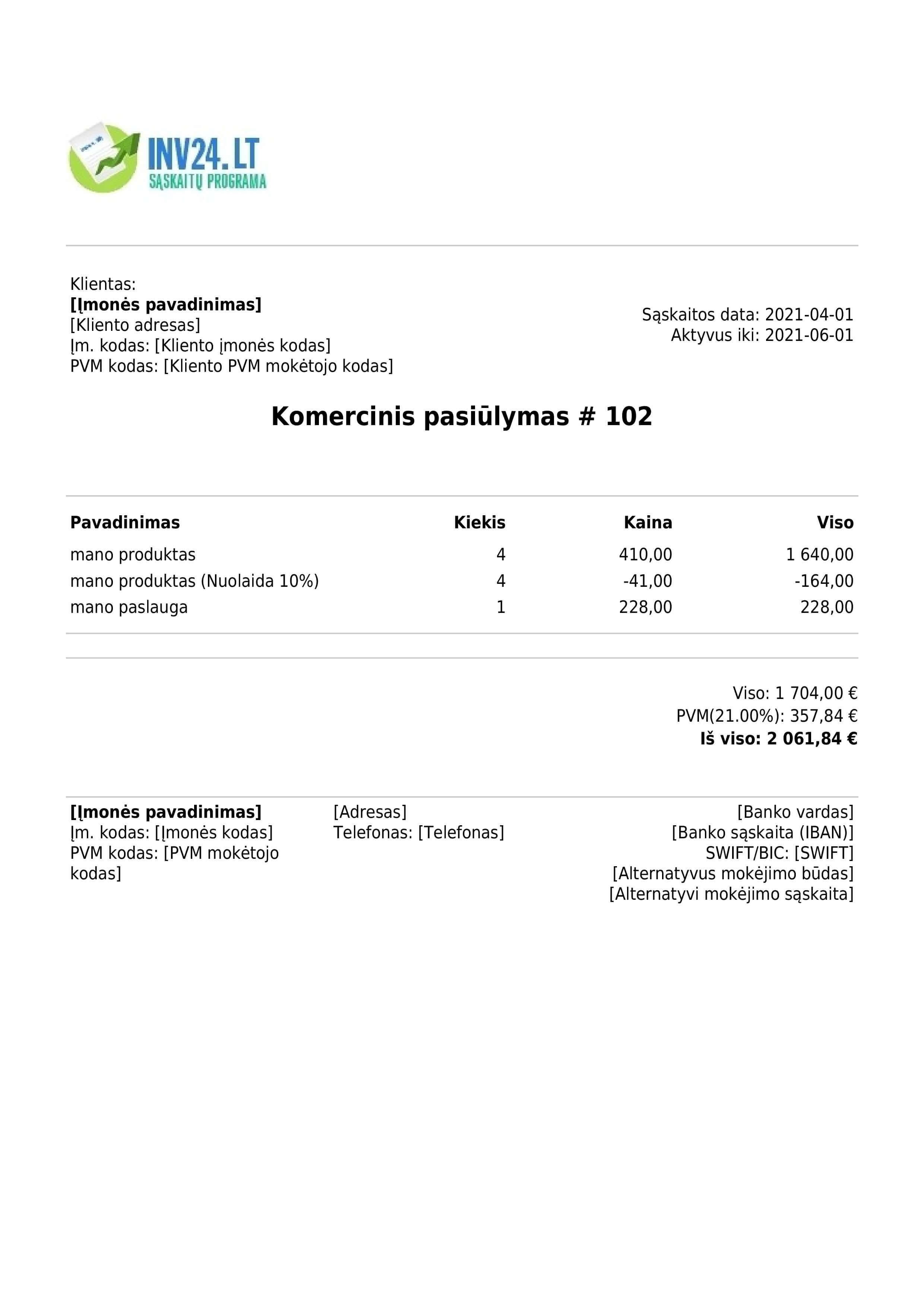 komercinis pasiūlymas komercinis pasiūlymas