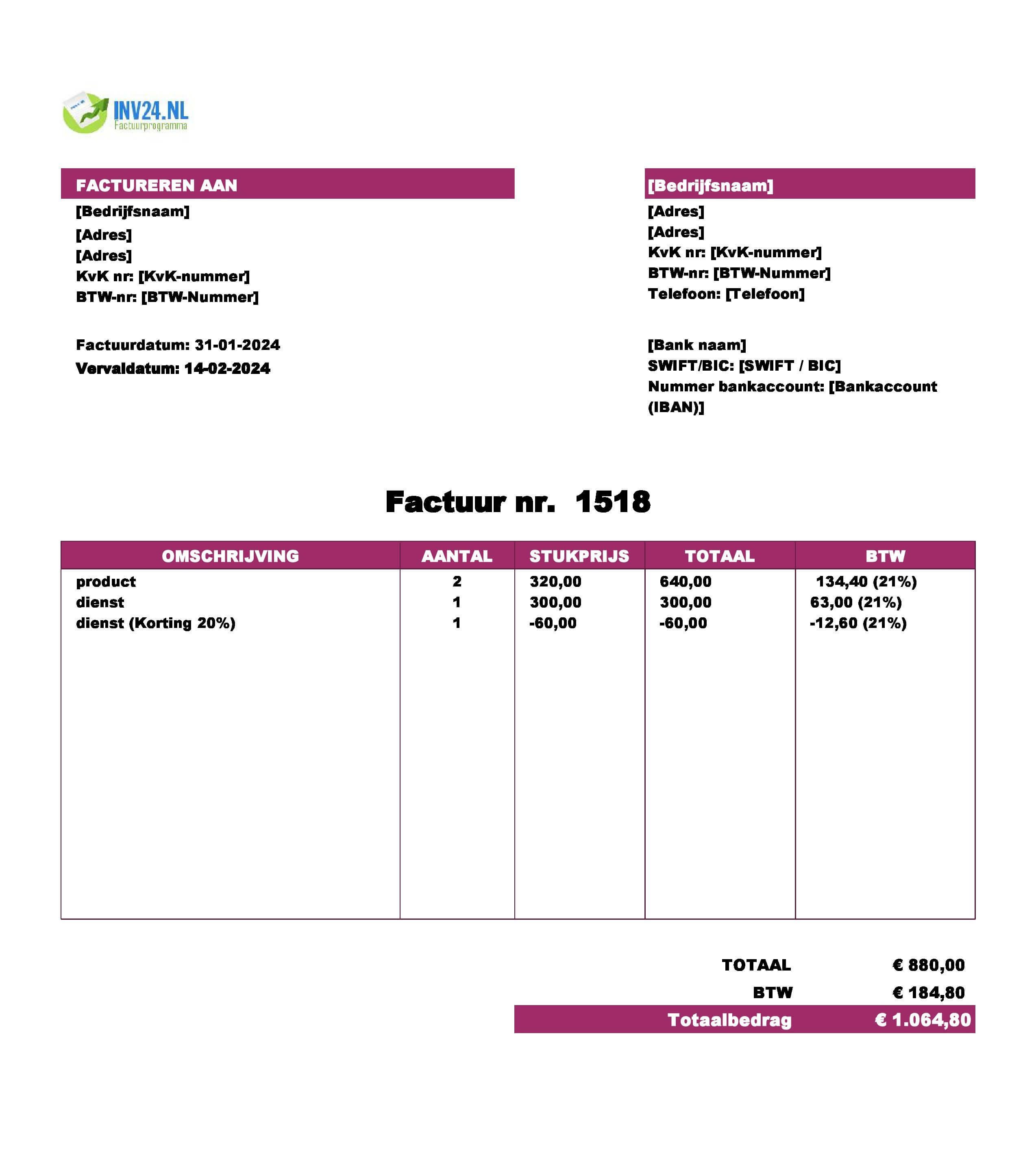 aankoopfactuur voorbeeld (Excel / Google Sheets) aankoopfactuur voorbeeld (Excel / Google Sheets)
