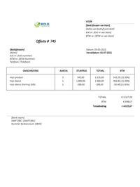 offerte opstellen voorbeeld offerte opstellen voorbeeld