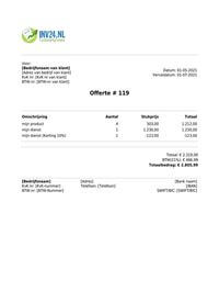 offerte voorbeeld offerte voorbeeld
