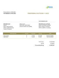 proforma factuur voorbeeld proforma factuur voorbeeld