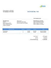 voorbeeld blanco factuur voorbeeld blanco factuur