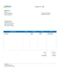 voorbeeld factuur zzp excel voorbeeld factuur zzp excel
