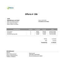 voorbeeld offerte voorbeeld offerte