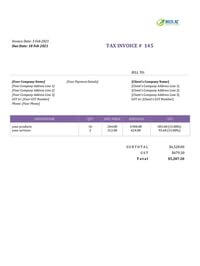 hospital basic invoice template nz