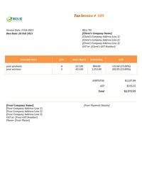 hvac blank invoice template nz