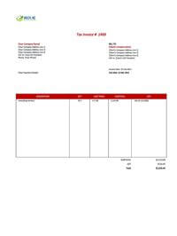 contractor consulting invoice template nz